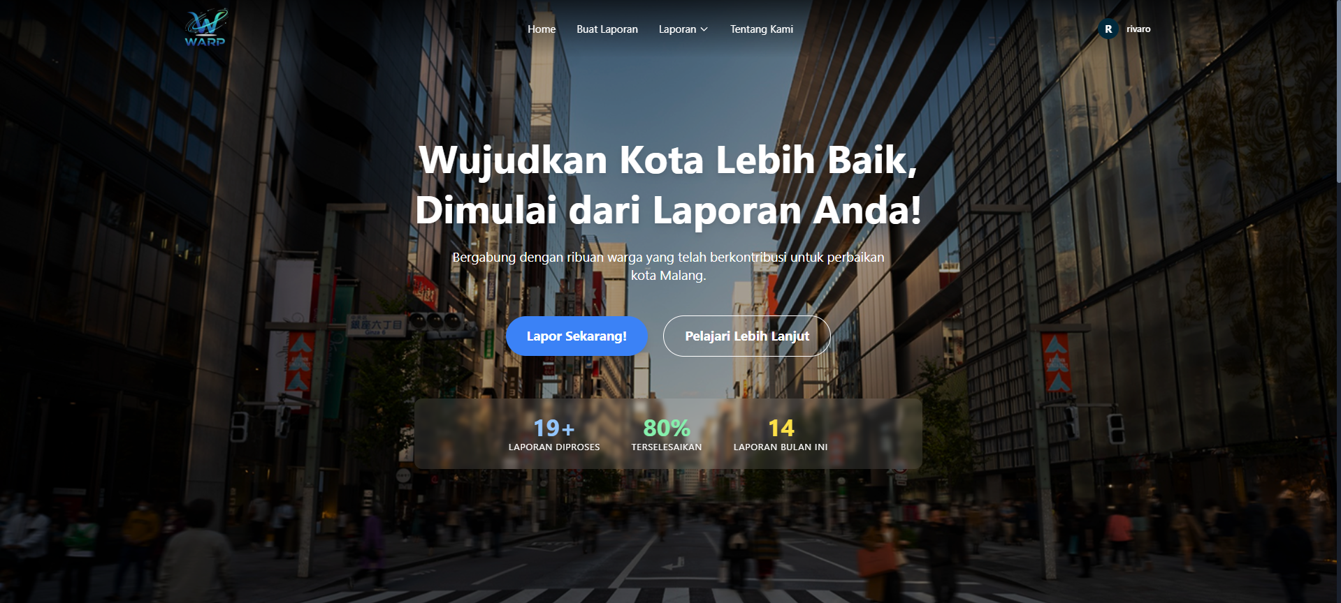 WARP (Warga Aduan Realtime Terpercaya)